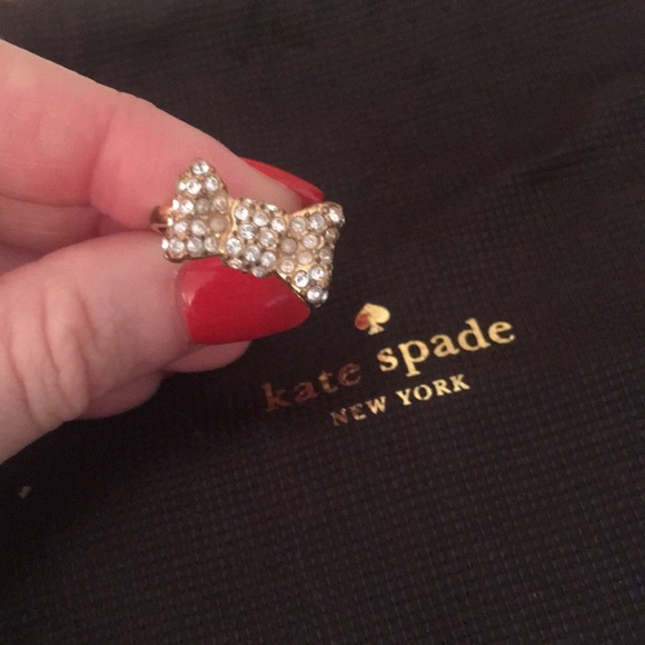 kate spade Jewelry - Kate Spade diamond bow gold ring